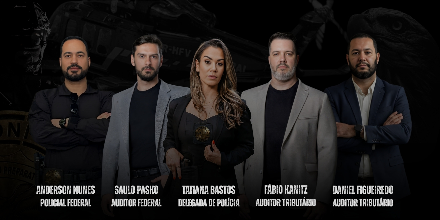 Equipe CONPOL - Anderson Nunes, Saulo Pasko, Tatiana Bastos, Fábio Kanitz e Daniel Figueiredo